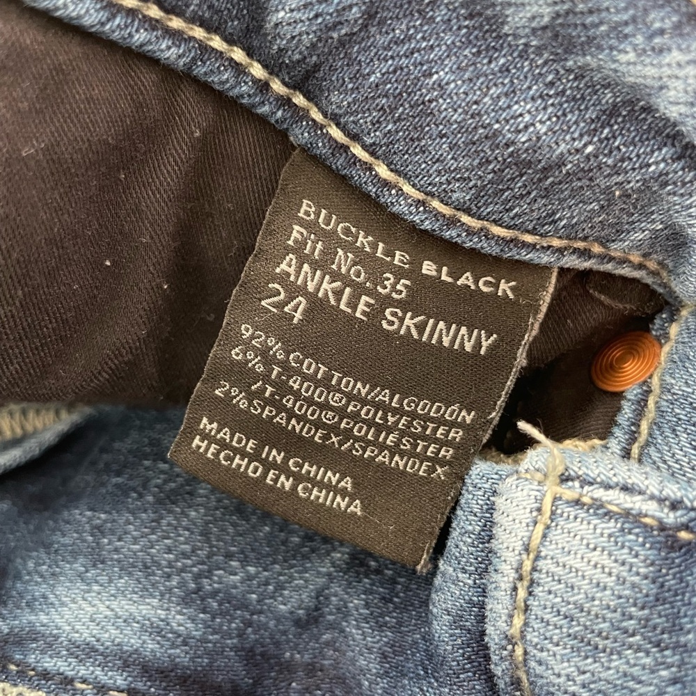 Buckle Black Fit No. 35 Ankle Skinny High Rise Denim Jeans Madagascar 2 Size 24 - Picture 8 of 15